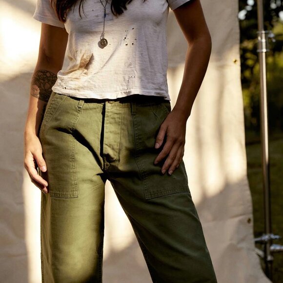 Imogene + Willie Blake Military Trouser - Olive Green M - Picture 3 of 10